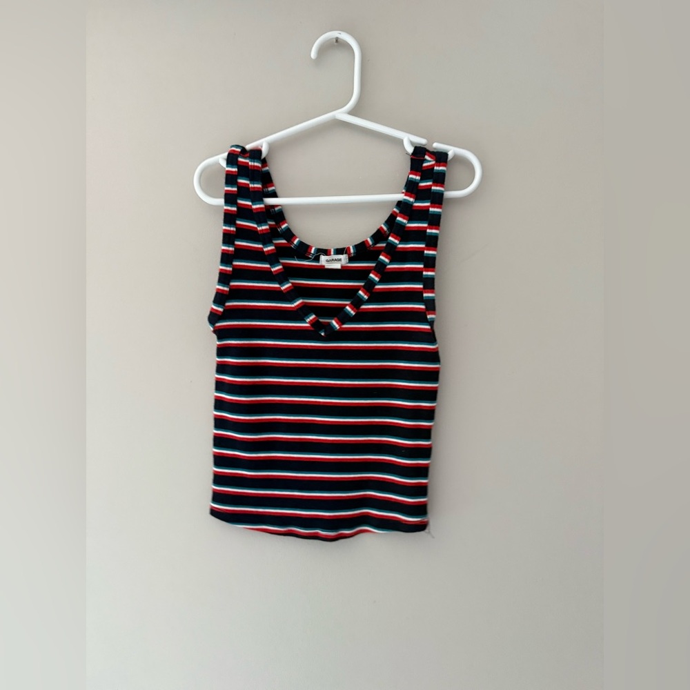 Garage colourful striped tank top